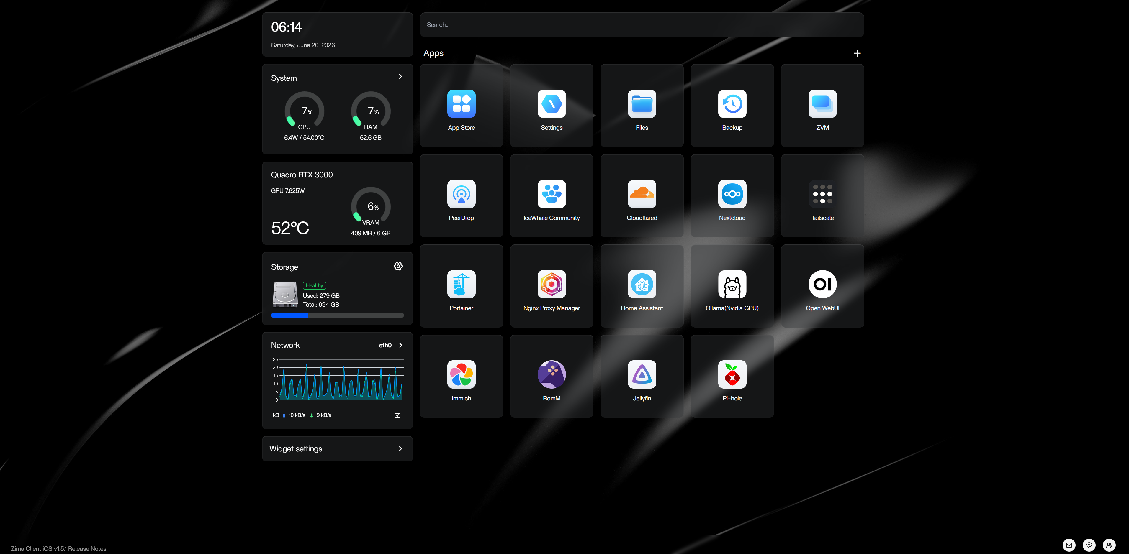 zima client